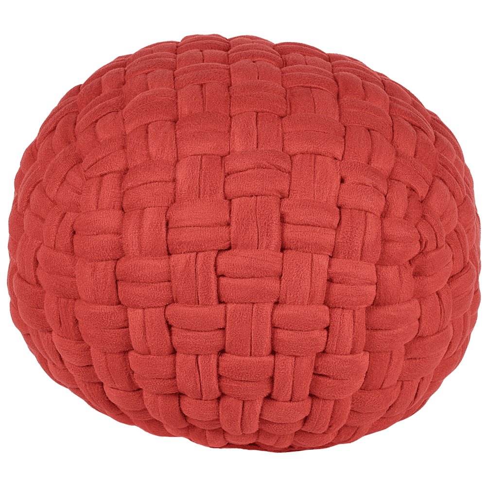 Beliani Zamatová taburetka 45 x 35 cm červená HOPA